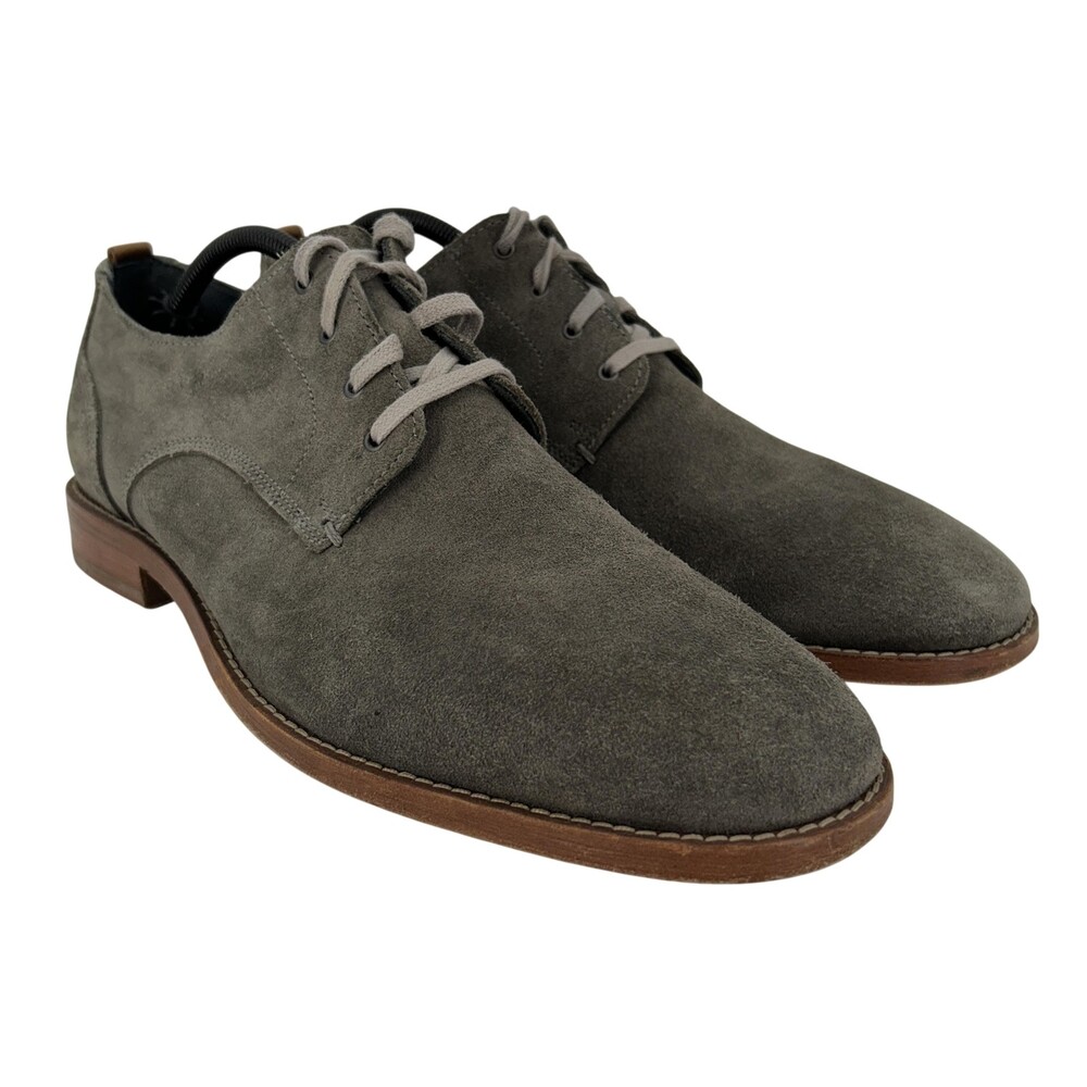 Cole Haan Shoes Mens Size 12 Suede Feathercraft Grand Blucher Derby Almond Toe